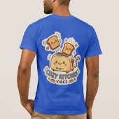 The Happy Toaster | Quirky Breakfast Sticker Tee Tシャツ (裏面)
