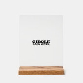 The Hard Stop Block | Circle Back Never Acrylic アクリルサイン (正面)