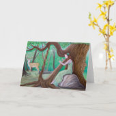 "The Harpist and the Tree" Greeting Card カード (黄色い花)