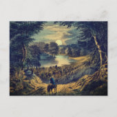 The Harvest Moon, Currier & Ives:  ポストカード (正面)