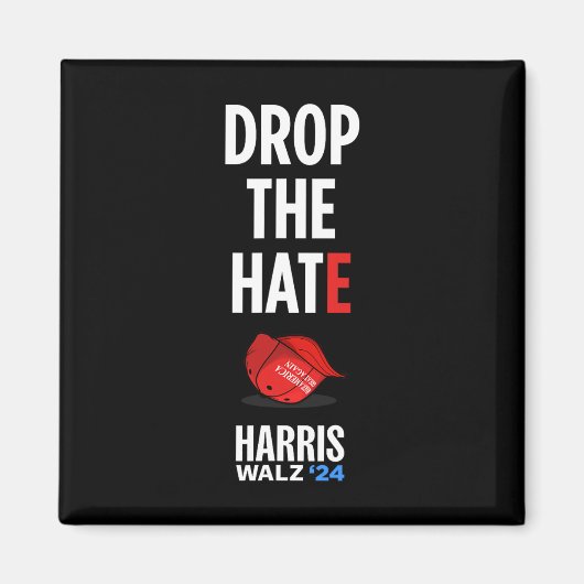 The Hate - No Maga Hat Vote Kamala Harris Tim Walz マグネット (正面)