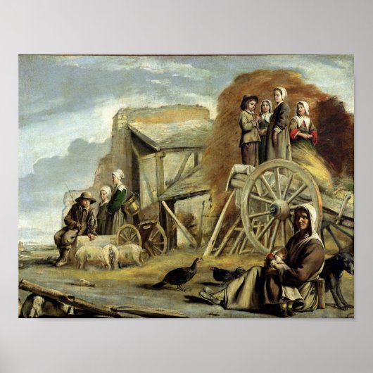 The Haycart, or Return from Haymaking, 1641 ポスター (正面)