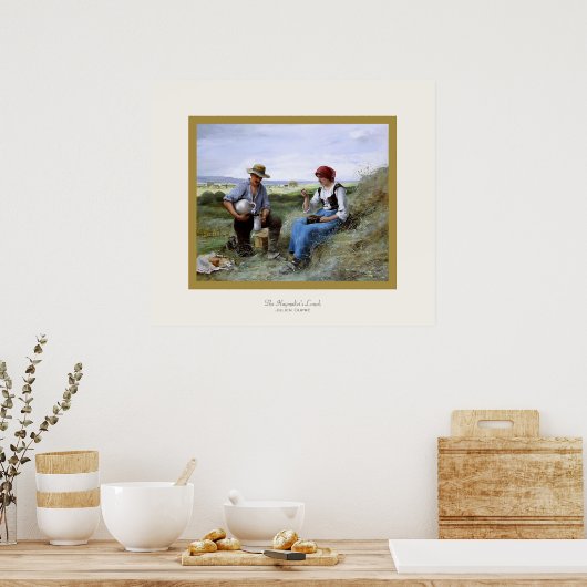 The Haymaker's Lunch ~ Julien Dupré ~ Fine Art ポスター (キッチン)