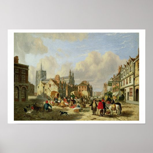 The Haymarket, Norwich, 1825 (パネル油) ポスター (正面)