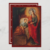 "The Healer" - Mother of God icon prayer card サンキューカード (正面/裏面)