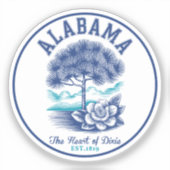 The Heart of Dixie – Alabama Camellia & Tree Graph シール (正面)