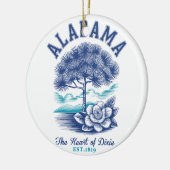 The Heart of Dixie – Alabama Camellia & Tree Graph セラミックオーナメント (左)
