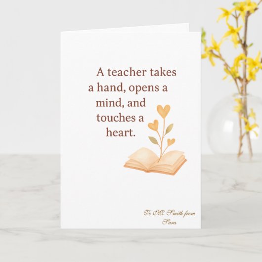 The heart of teaching カード (黄色い花)