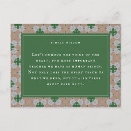 The Heart, Our Greatest Teacher Motivational Card ポストカード