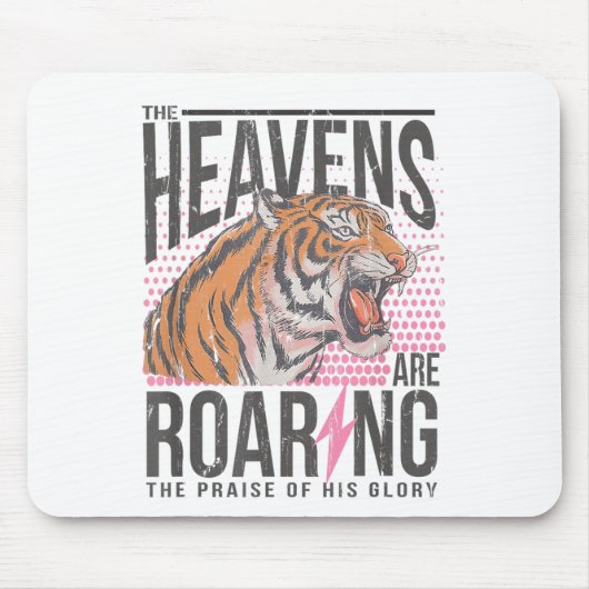The Heavens Are Roaring, Psalm 19_1 Bible Verse  マウスパッド (正面)