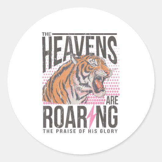 The Heavens Are Roaring, Psalm 19_1 Bible Verse  ラウンドシール (正面)