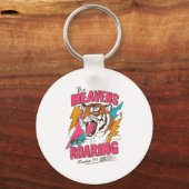 The Heavens Are Roaring Psalm 19_1, Retro Tiger Gr キーホルダー (正面)