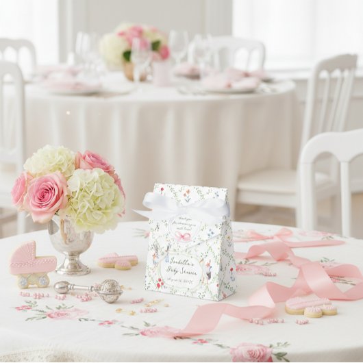 The Heirloom Rose & Ribbon Signature Stork フェイバーボックス