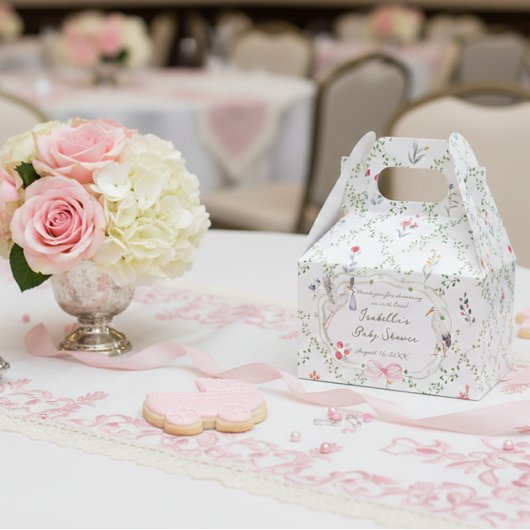 The Heirloom Rose & Ribbon Signature Stork フェイバーボックス