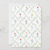 The Heirloom Rose & Ribbon Signature Stork 招待状 (裏面)