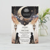 The Henna Islam Nikah Arabic Walima Muslim 結婚's 招待状 (スタンド正面)
