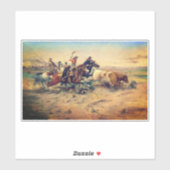 The Herd Quitter (by C. M. Russell, c.1897) シール (シート)