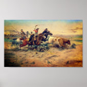 The Herd Quitter (by C. M. Russell, c.1897) ポスター (正面)