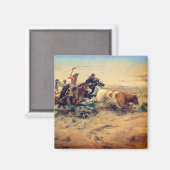 The Herd Quitter (by C. M. Russell, c.1897) マグネット (正面/裏面)