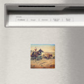 The Herd Quitter (by C. M. Russell, c.1897) マグネット (インサイチュ (食洗機))