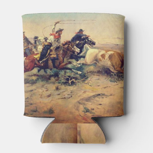 The Herd Quitter (by C. M. Russell, c.1897) 缶クーラー (裏面)