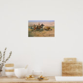 The Herd Quitter by Charles Marion Russell ポスター (キッチン)