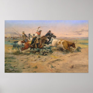 The Herd Quitter by Charles Marion Russell ポスター