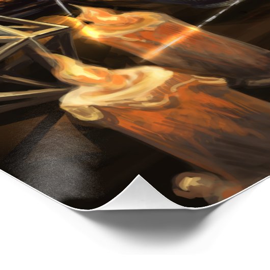 The Hermit card illustration - alchemy art ポスター (コーナー)