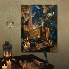 The Hermit card illustration - alchemy art ポスター
