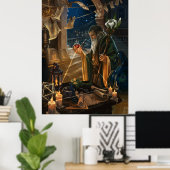 The Hermit card illustration - alchemy art ポスター (ホームオフィス)