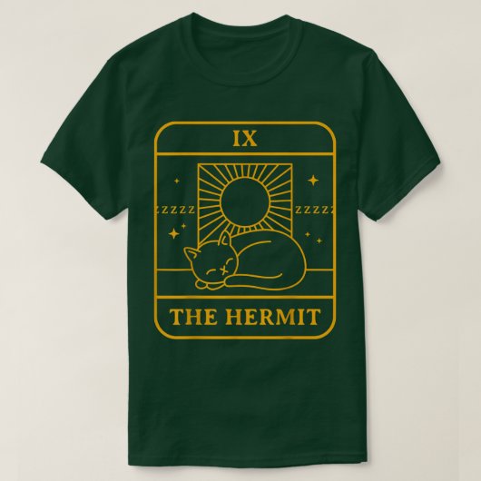 The Hermit Funny Cat Tシャツ (デザイン正面)