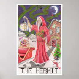 The Hermit tarot card ポスター