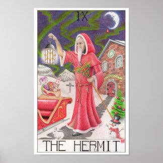The Hermit tarot card ポスター