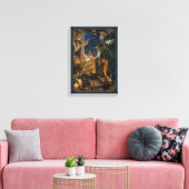 The Hermit tarot card -  fantasy alchemy art キャンバスプリント (インサイチュ (リビング))