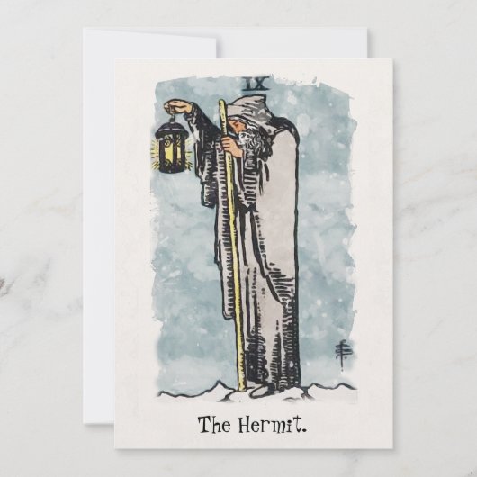 The Hermit Tarot Card Painting 招待状 (正面)