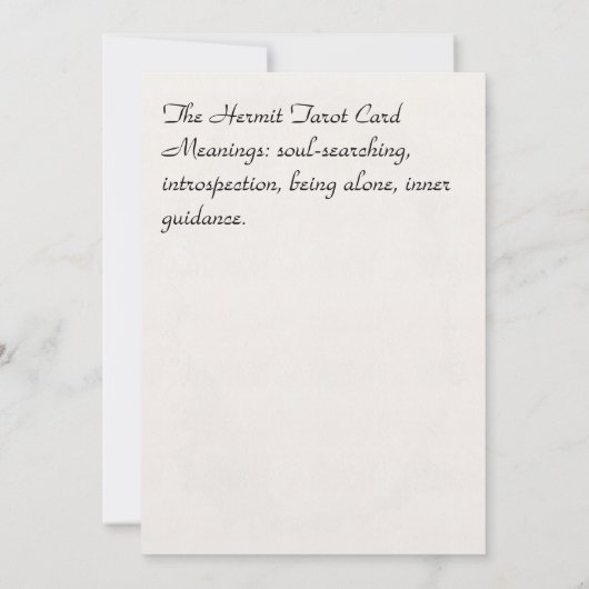 The Hermit Tarot Card Painting 招待状 (裏面)