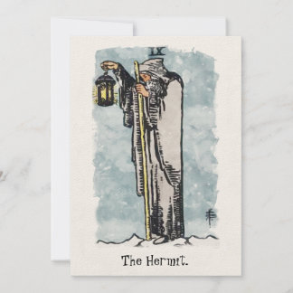 The Hermit Tarot Card Painting 招待状