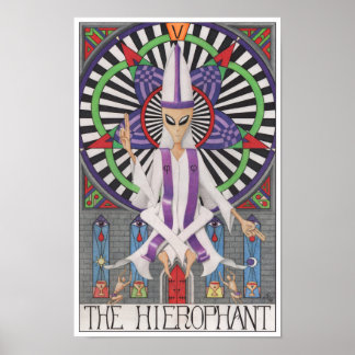 The Hierophant tarot card ポスター