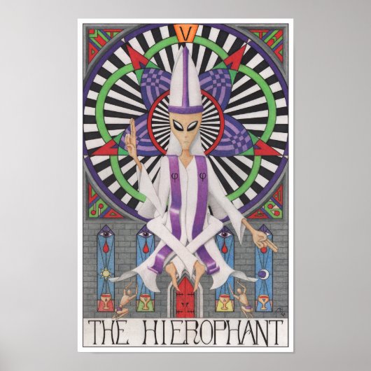The Hierophant tarot card ポスター (正面)