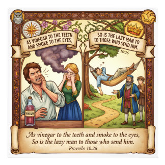 The High Cost of Laziness - Proverbs 10:26 フォトプリント