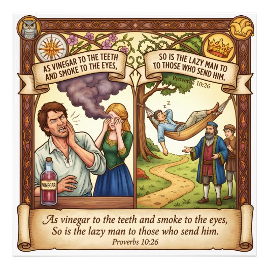 The High Cost of Laziness - Proverbs 10:26 フォトプリント (正面)