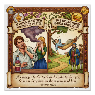 The High Cost of Laziness - Proverbs 10:26 ポスター