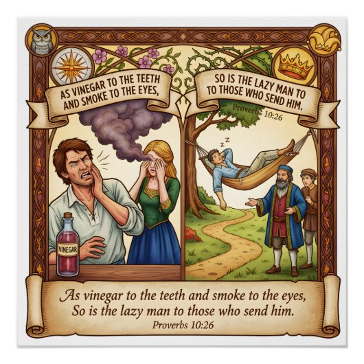 The High Cost of Laziness - Proverbs 10:26 ポスター (正面)