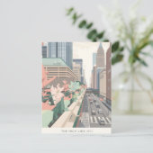 The High Line NYC Pastel Art ポストカード (スタンド正面)