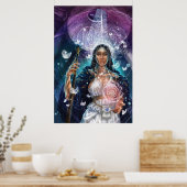 The High Priestess activated - divine feminine art ポスター (キッチン)