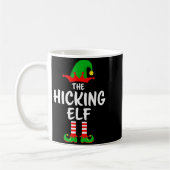 The Hiking Elf Matching Family Christmas  コーヒーマグカップ (左)
