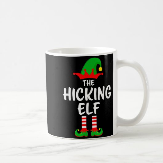 The Hiking Elf Matching Family Christmas  コーヒーマグカップ (右)