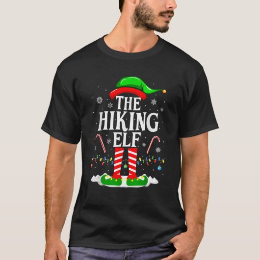 The Hiking Elf Xmas Funny Matching Family Group Ch Tシャツ (正面)