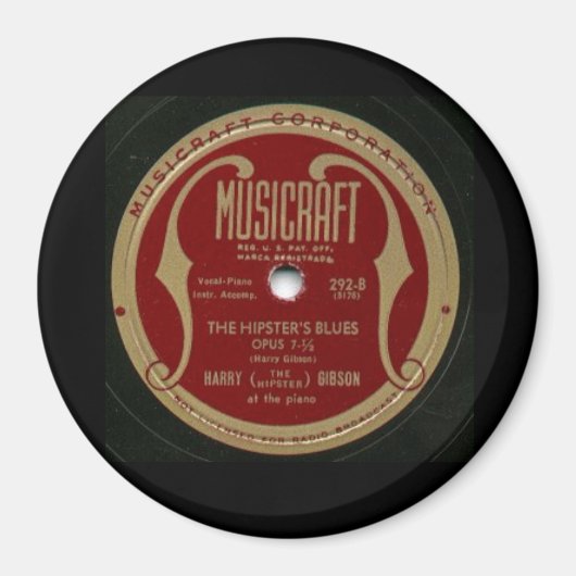 The Hipster's Blues, Record Label, 1950s マグネット (正面)