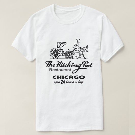 The Hitching Post Restaurant，シカゴ， IL Tシャツ (デザイン正面)